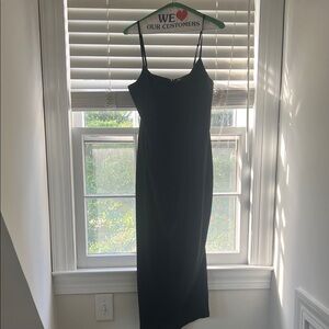 Lulu's Classic Black Midi Dress